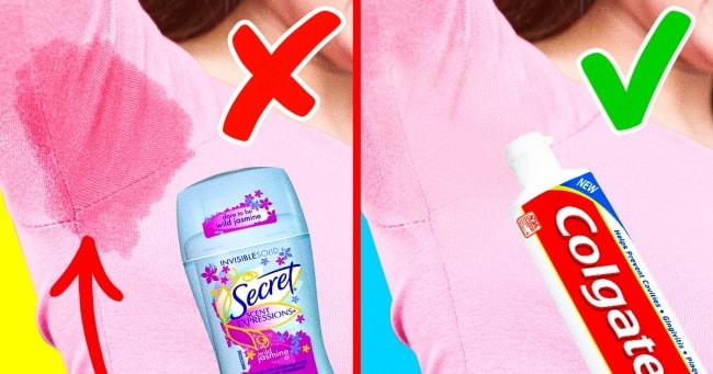Toothpaste works well to get rid of sweat stains min