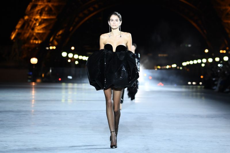Kaia Gerber black dress min