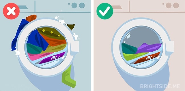 Washing too many clothes at once min